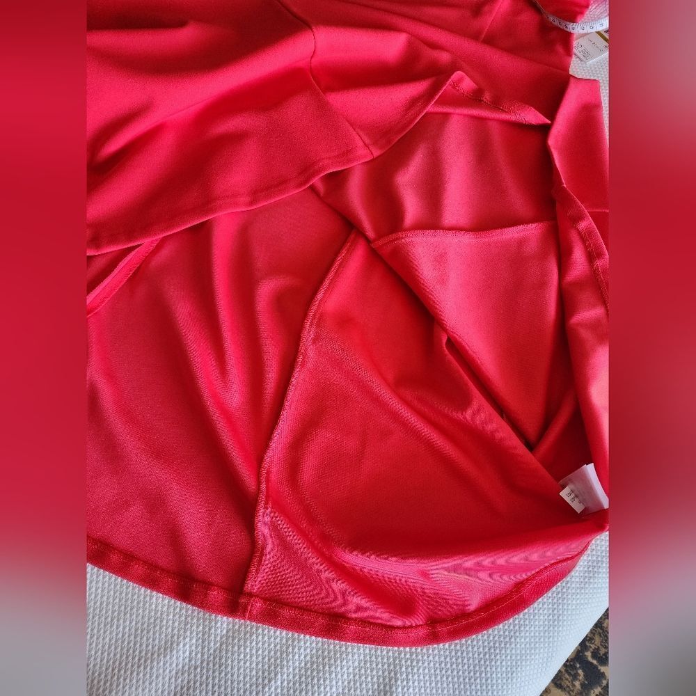 DKNY Women's Vibrant Red Midi Dress - Picture 10 of 16